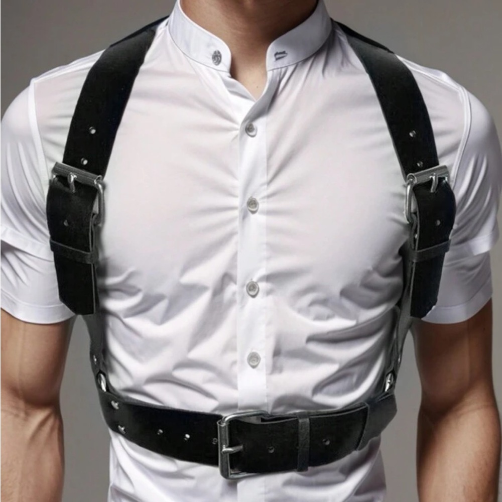 Men’s Unisex Thick Suspender Harness New